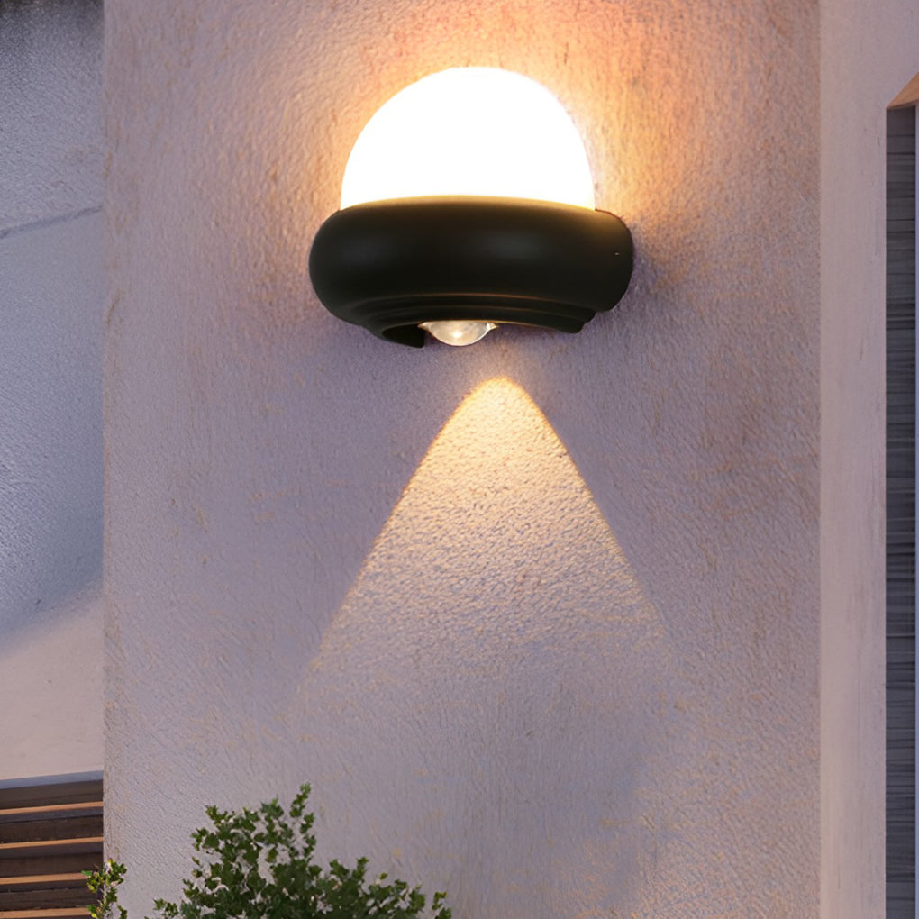 Modern Up Down LED Outdoor Wall Sconce Waterproof Aluminum Black