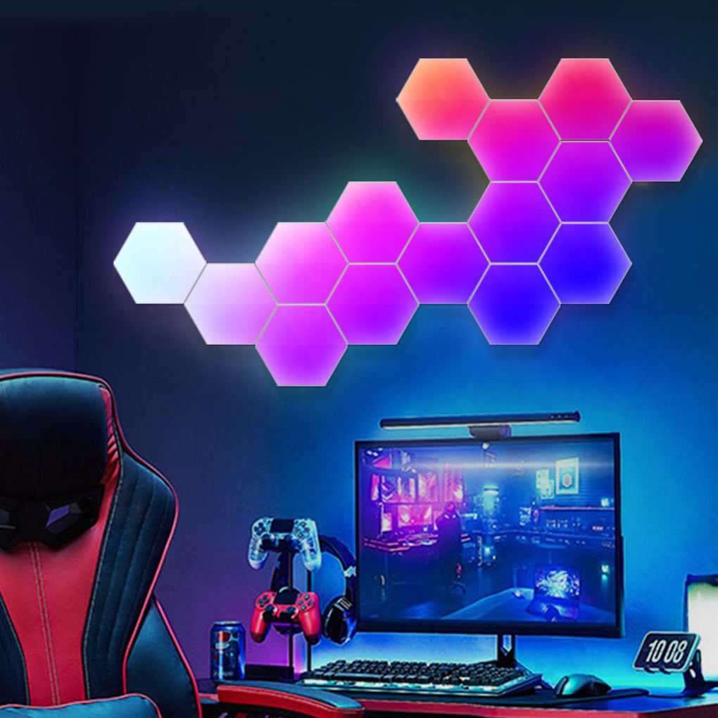 Hexagon RGBIC Smart Wall Lamp with App Control & Music Sync