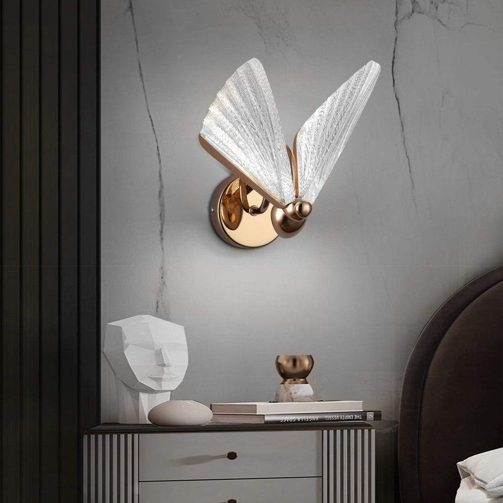 Butterfly Wall Sconce – Modern Gold LED Light Fixture