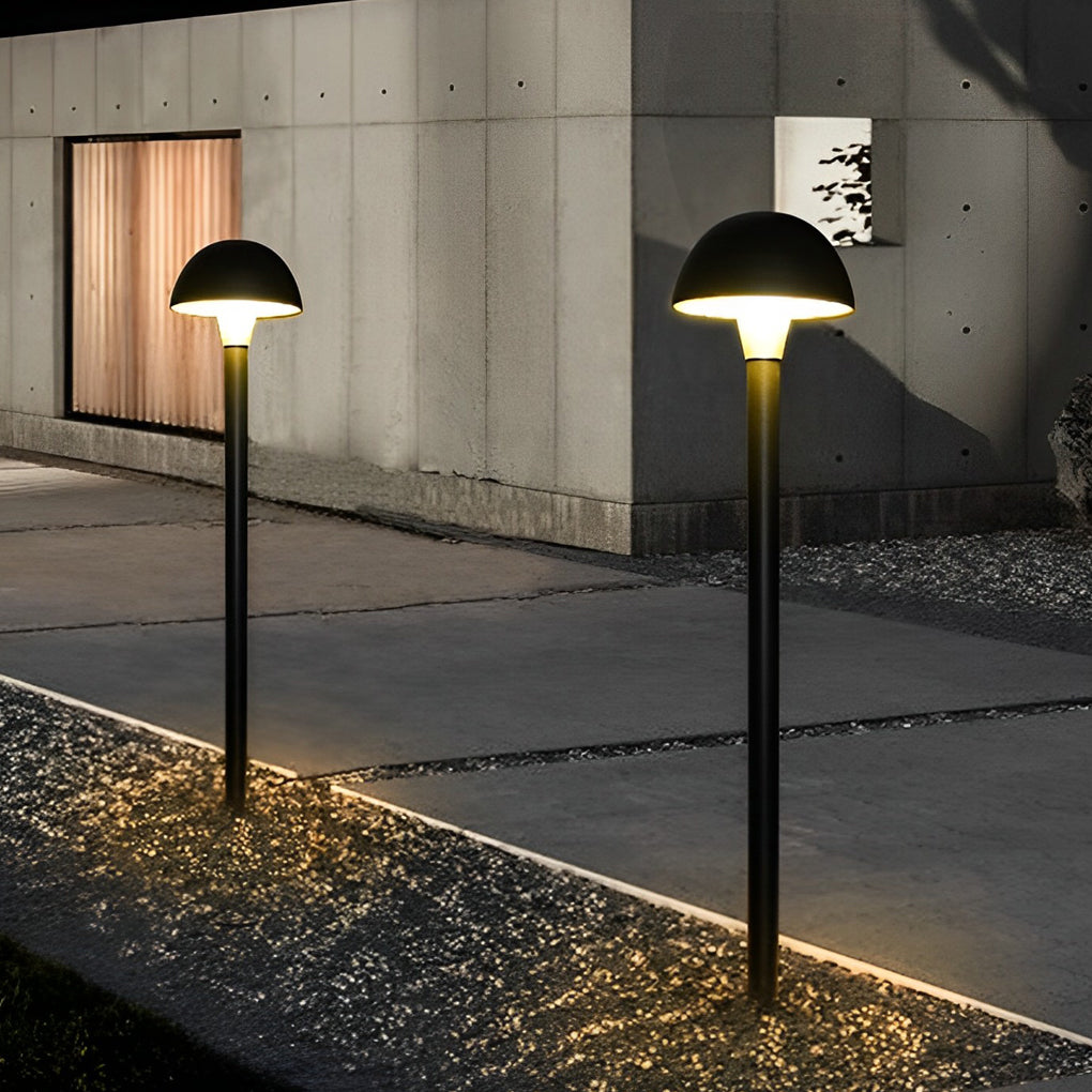 Modern Mushroom Outdoor LED Lawn Lamp - Aluminum & Acrylic