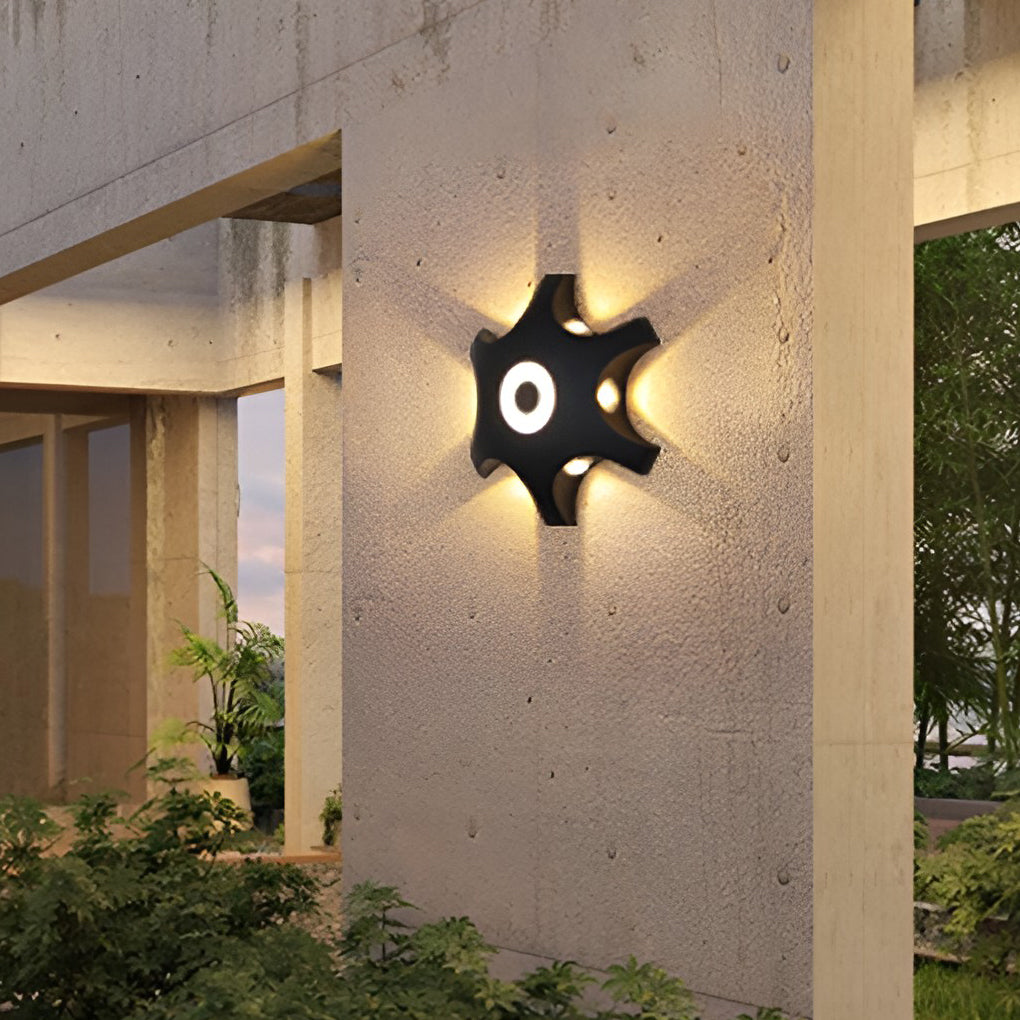 Flower Shaped LED Waterproof Outdoor Wall Sconce Aluminum