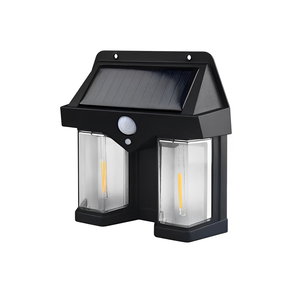 Solar Motion Sensor Wall Lantern with Tungsten Bulb