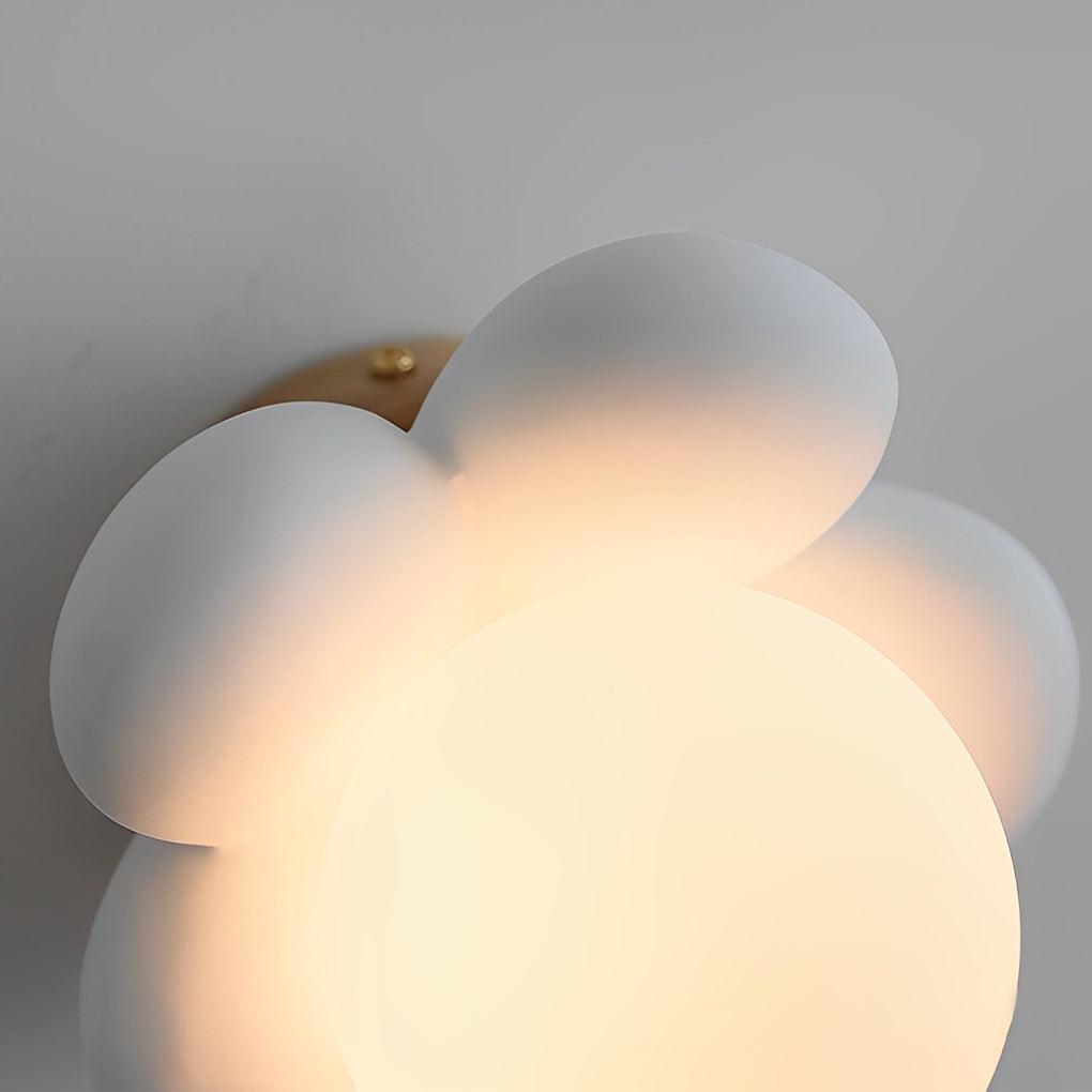 Flower Wall Sconce Modern Wood Glass Nordic Bedroom Lighting