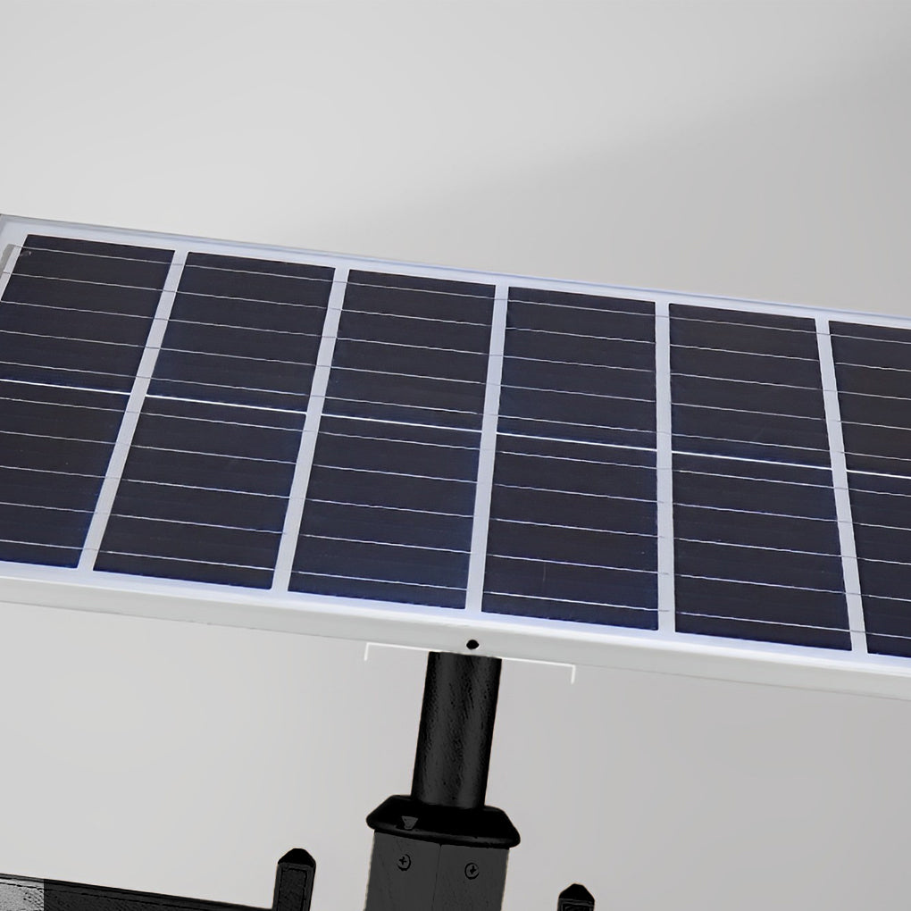 Solar LED Outdoor Pole Light with 3-Step Dimming & Remote Control