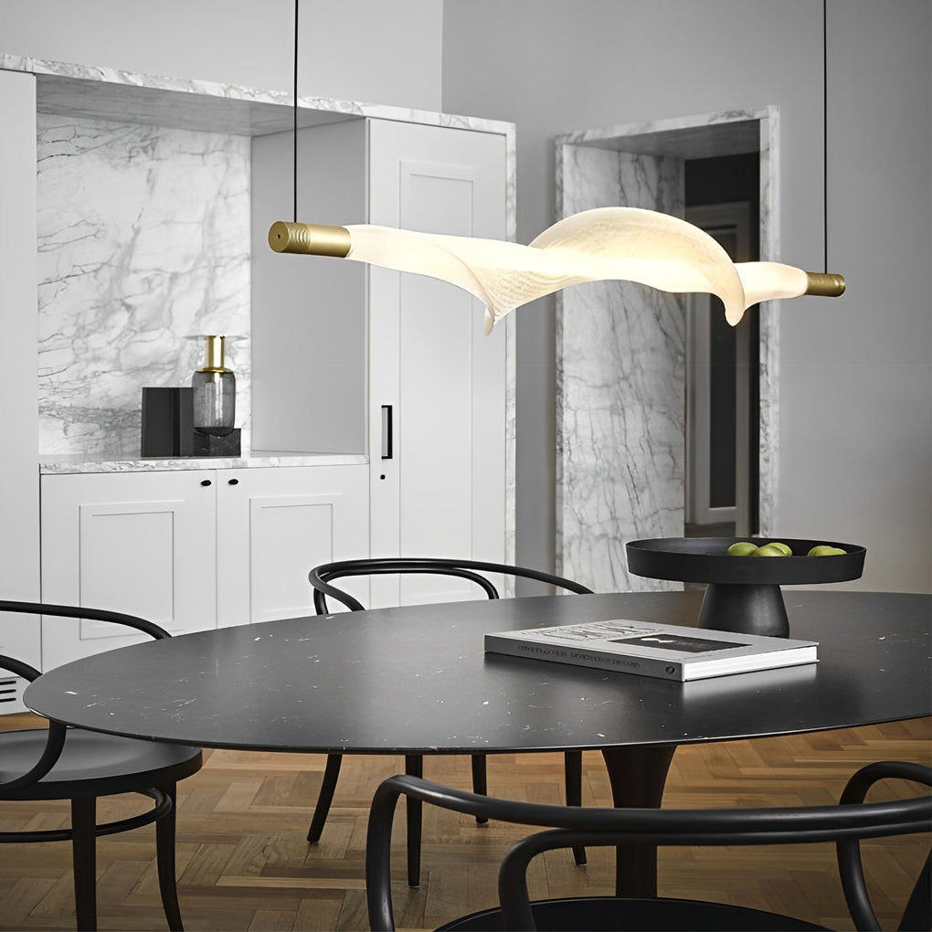 Modern Linear LED Pendant Light - Aluminum & Acrylic Chandelier