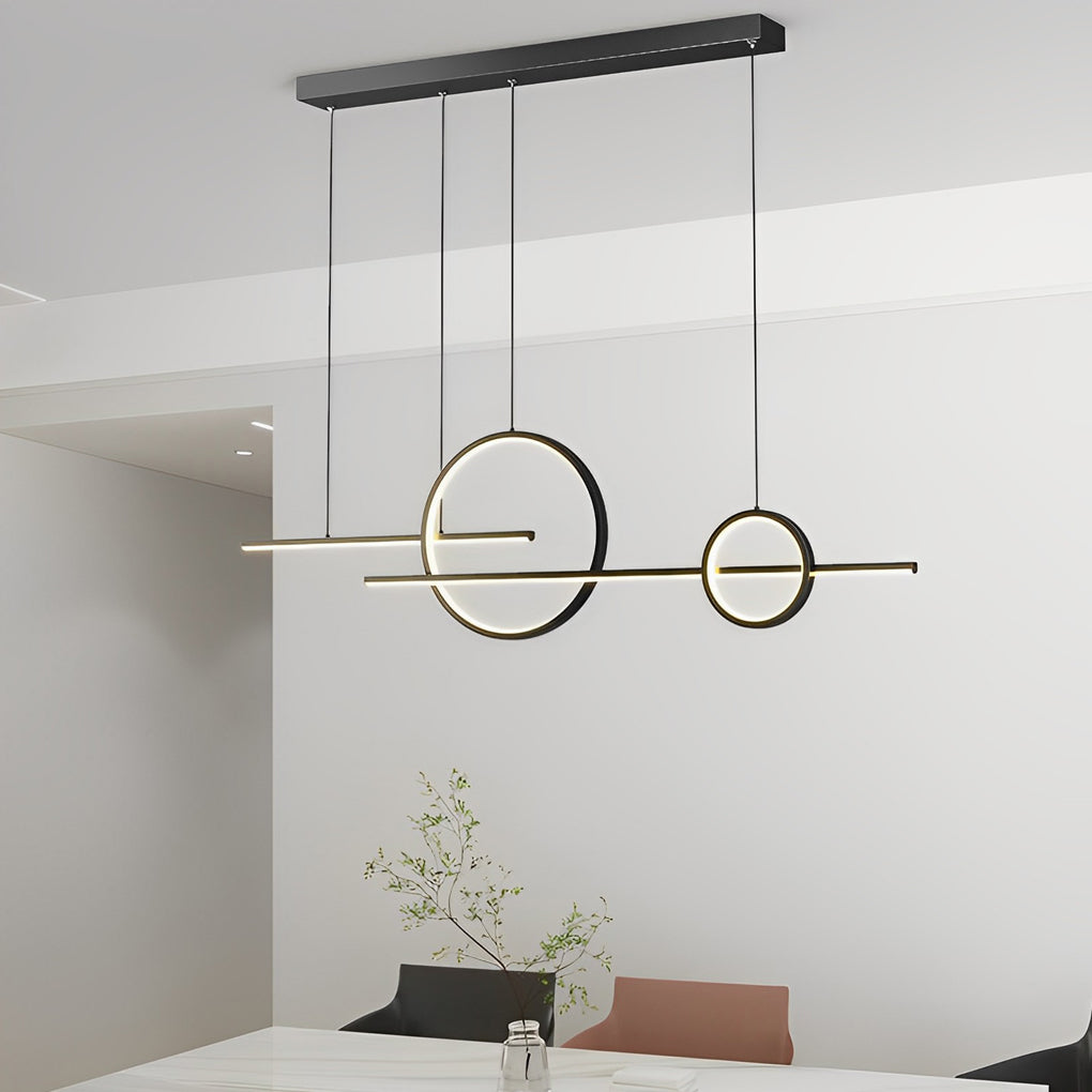 Modern Circular LED Pendant Light with Stepless Dimming