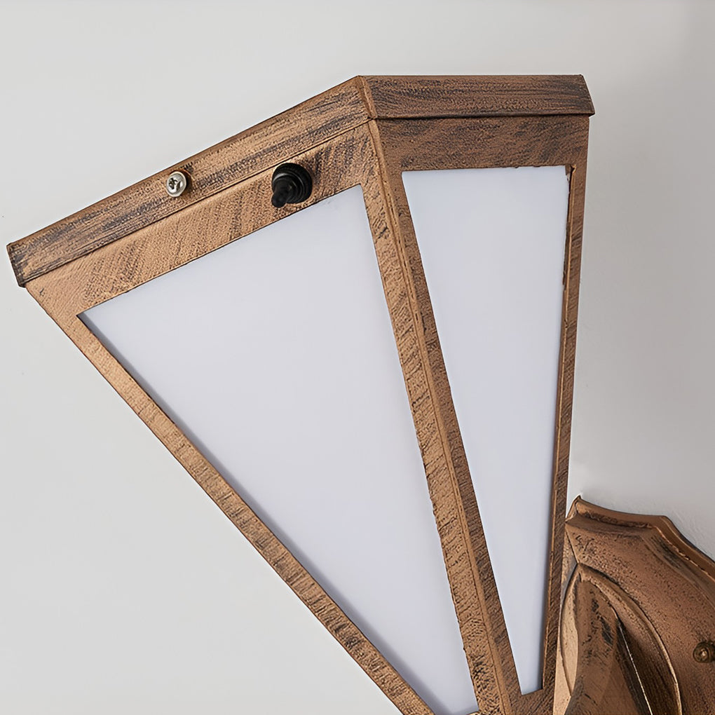 Industrial Tapered Solar LED Outdoor Wall Light - Dimmable Waterproof