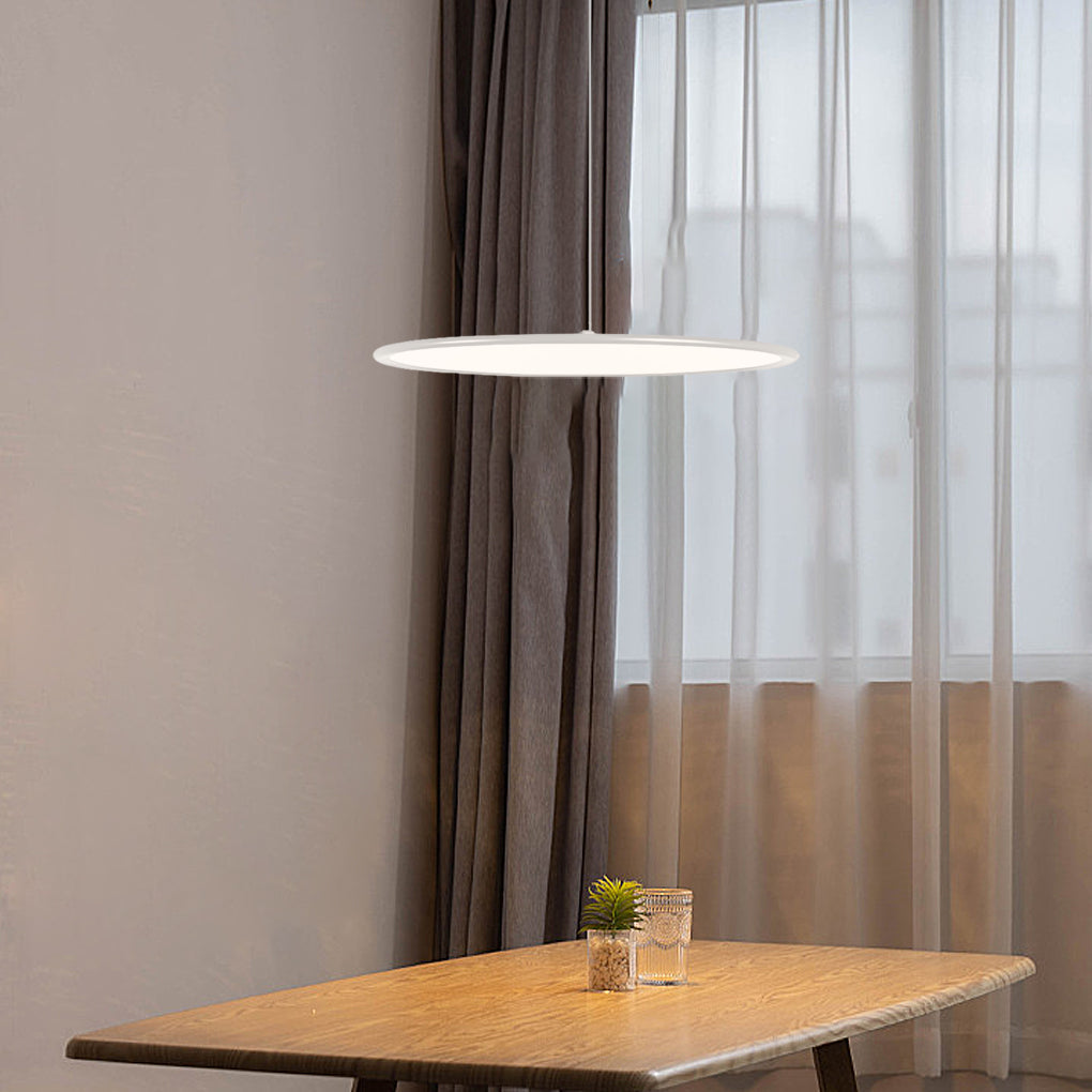 Modern Circle Linear Metal Pendant Light with Integrated LED