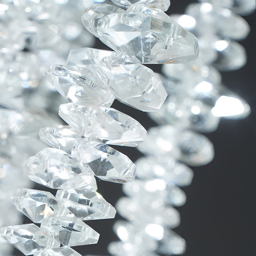 Crystal Branch Chandelier Modern 3-Step Dimming Aluminum Pendant