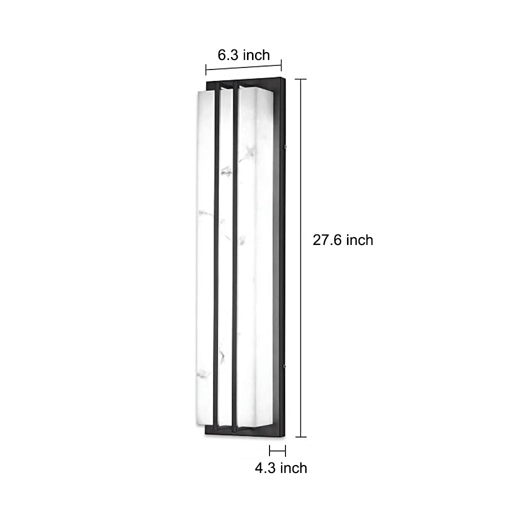 Modern Waterproof Outdoor Wall Light - Resin & Steel LED Fixture