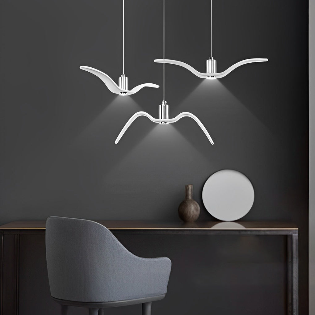 Seagull Wing LED Pendant Light – Modern Sculptural Ceiling Lamp