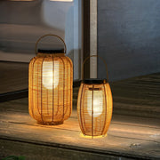 Portable Solar Rattan Lantern LED Outdoor Floor Lamp Waterproof