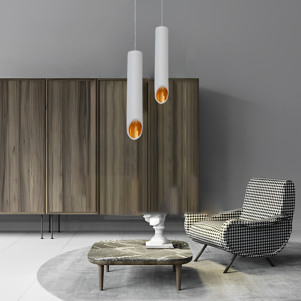 Modern Cylindrical LED Pendant Light – Aluminum Minimalist Hanging