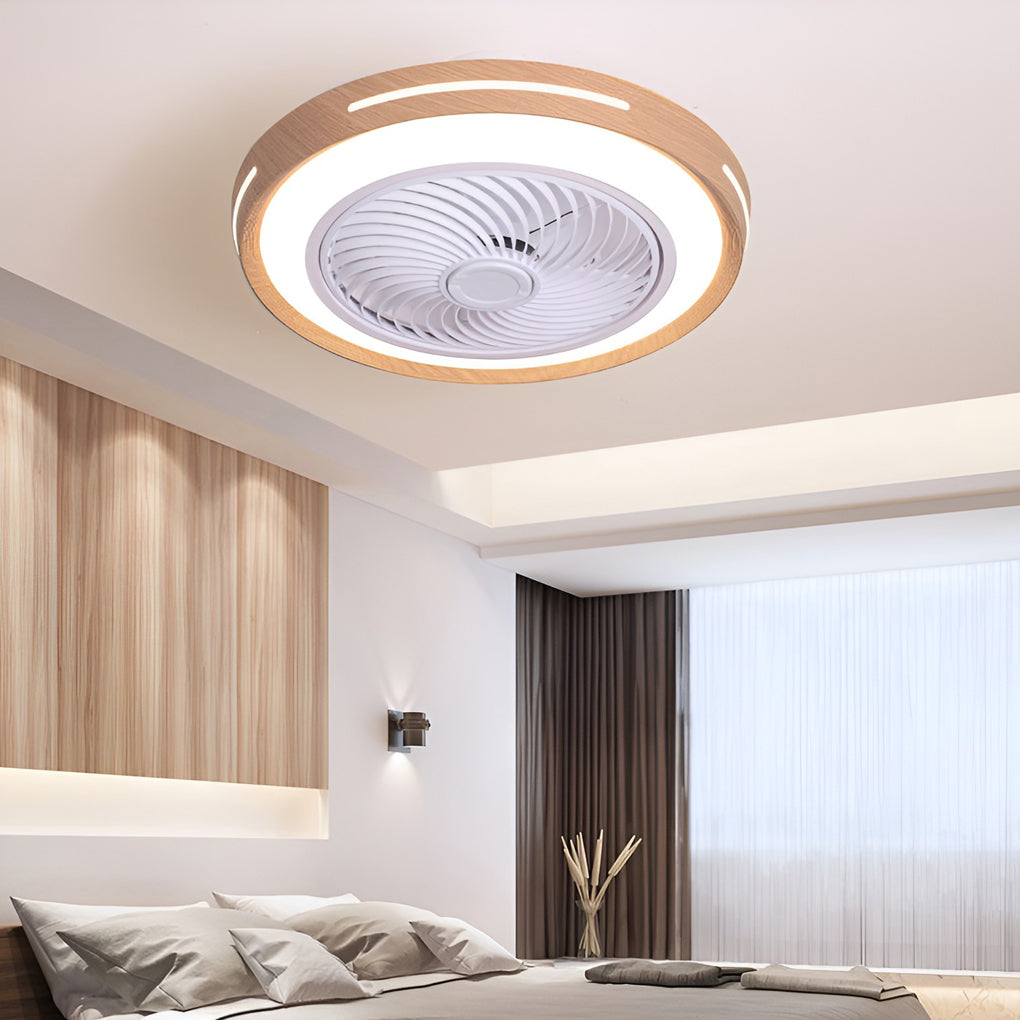 Modern Bladeless Ceiling Fan with LED Light & Remote Control