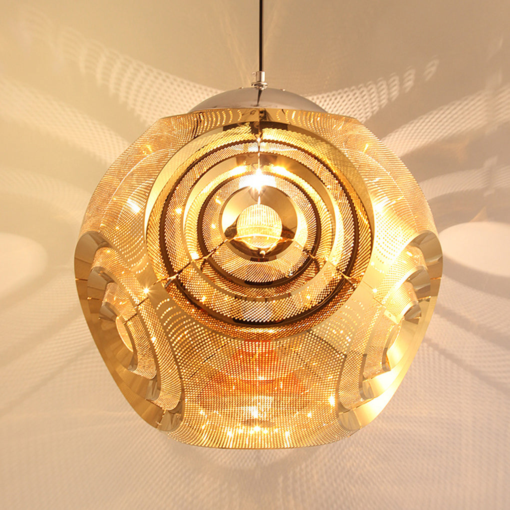Irregular Circular Stainless Steel Pendant Light