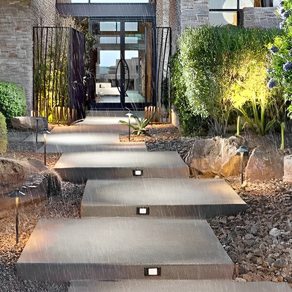 Recessed LED Step Light 3W Aluminum Outdoor Wall Mount Modern