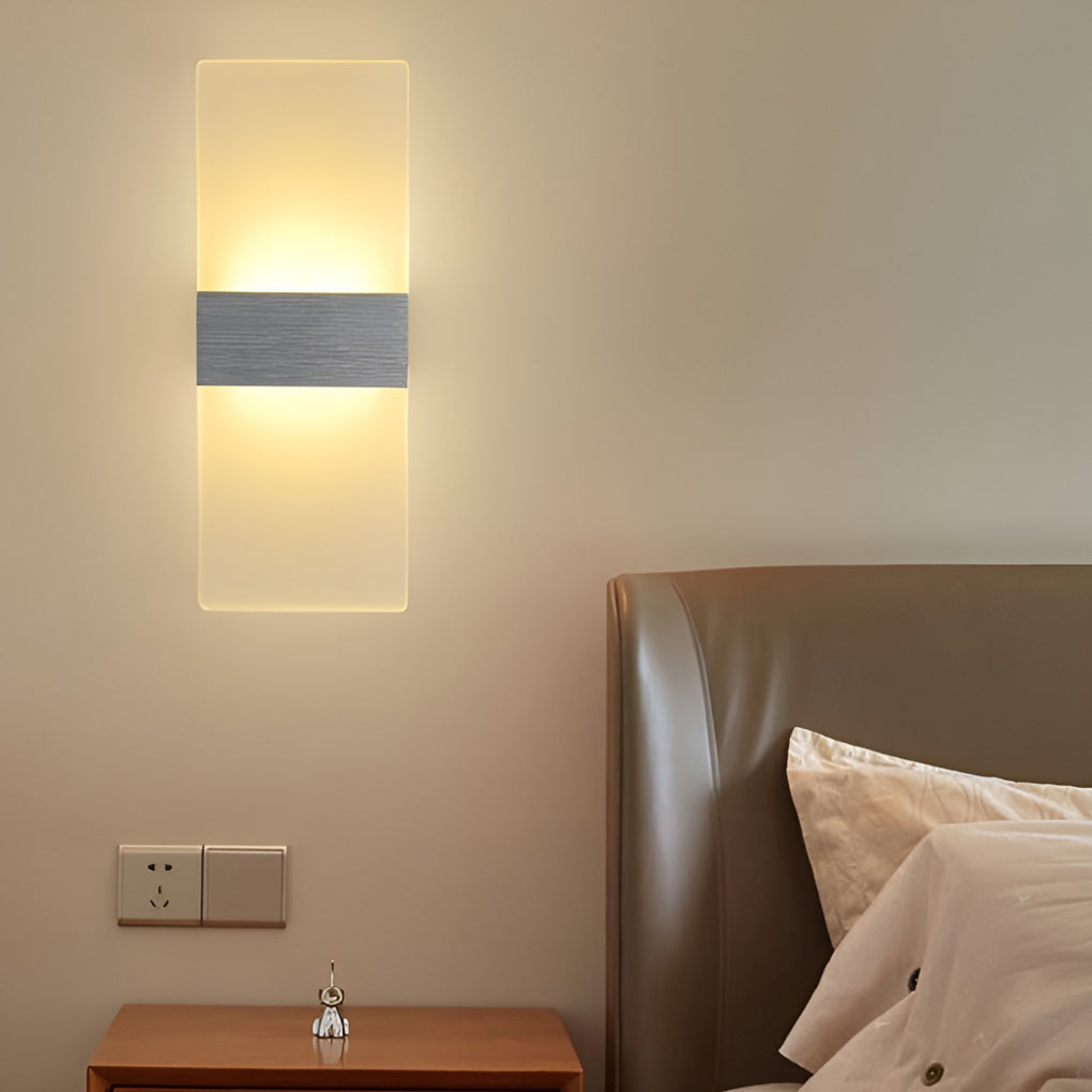 Rectangular Acrylic LED Wall Sconce Modern Minimalist Design