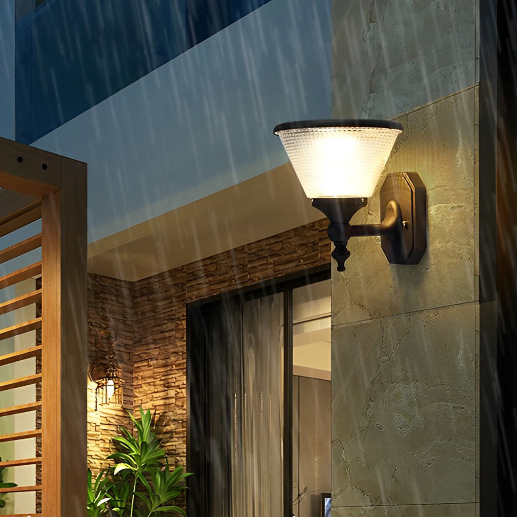 Solar LED Outdoor Wall Light with Remote Control