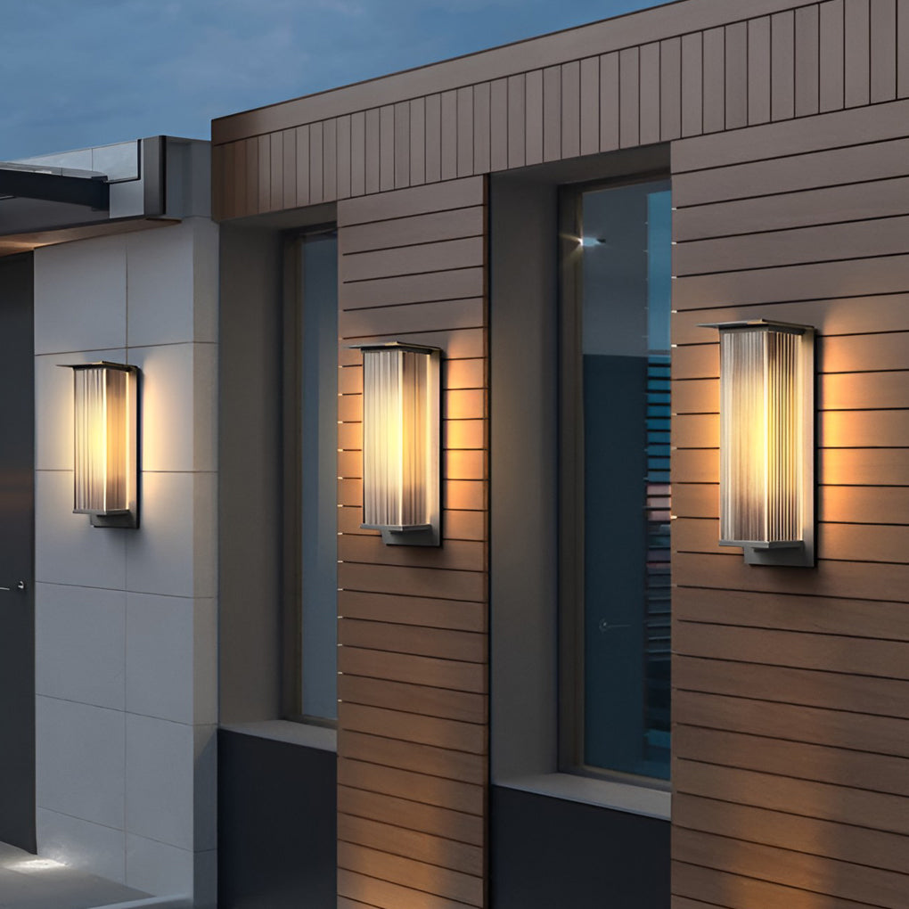 Modern Rectangular LED Outdoor Wall Light - Waterproof Metal Sconce