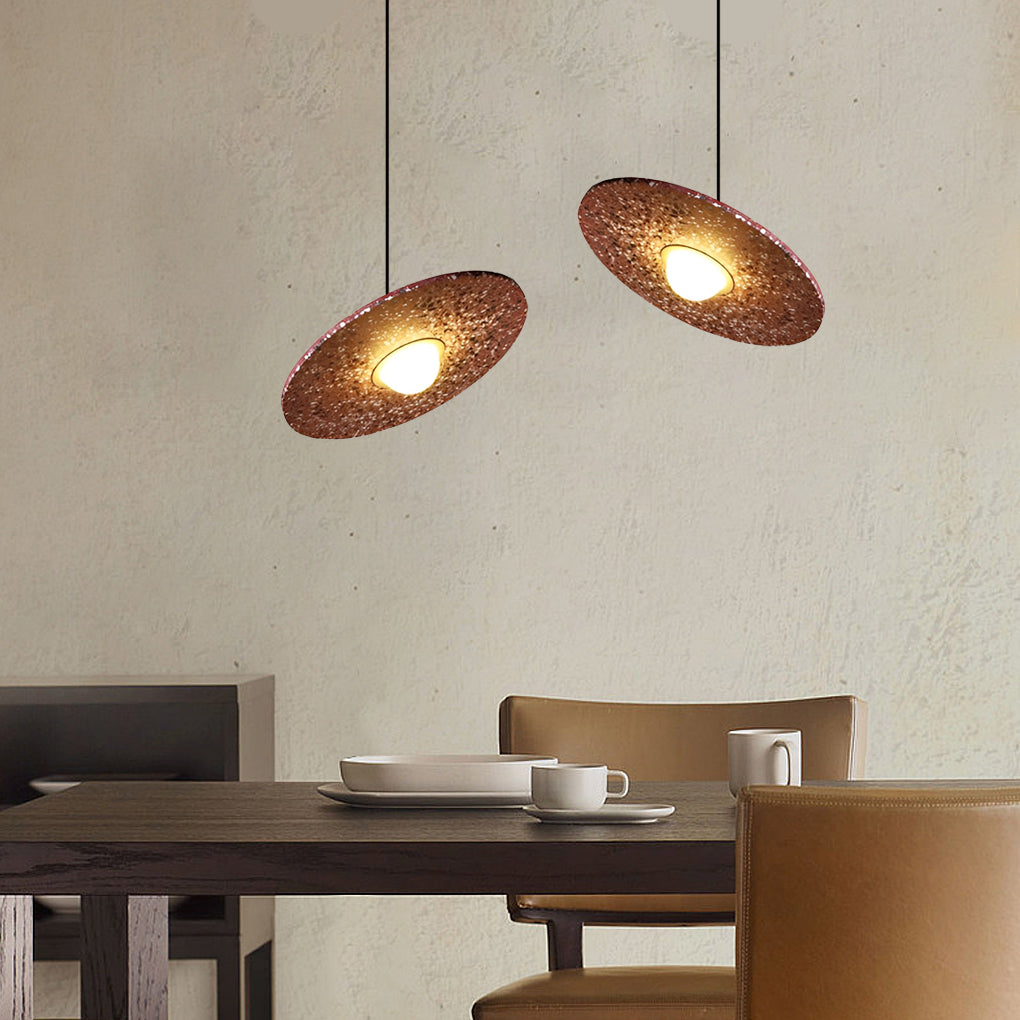 Terrazzo Glass Sphere Pendant Light - Modern Industrial Style