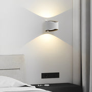 Modern Round LED Wall Sconce Aluminum Up Down Light