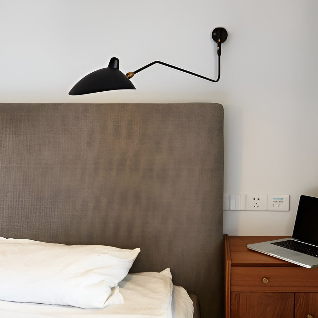 Industrial Swing Arm Wall Sconce - Adjustable Iron Wall Lamp