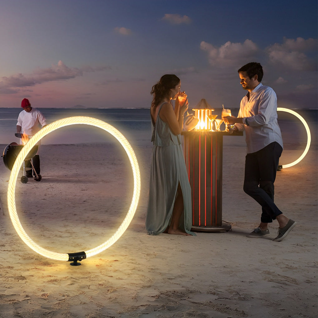 Ring LED Landscape Lamp Modern Waterproof Outdoor Lighting