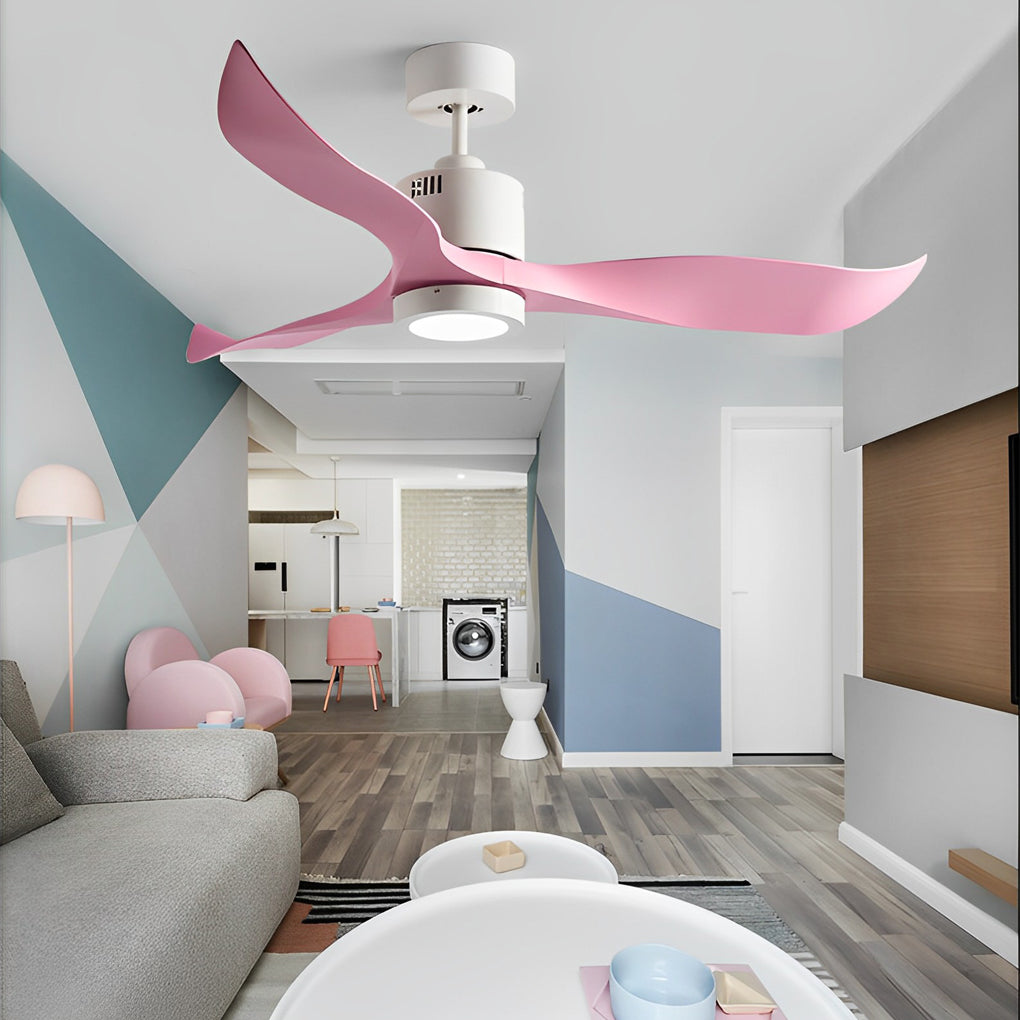 Modern 3-Blade Ceiling Fan with LED Light & Remote Control