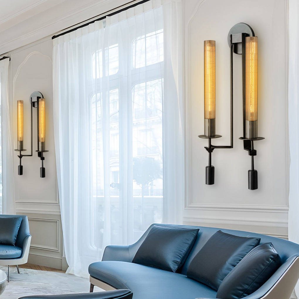 Crystal Swing Arm Wall Sconce Modern Hardwired Wall Light