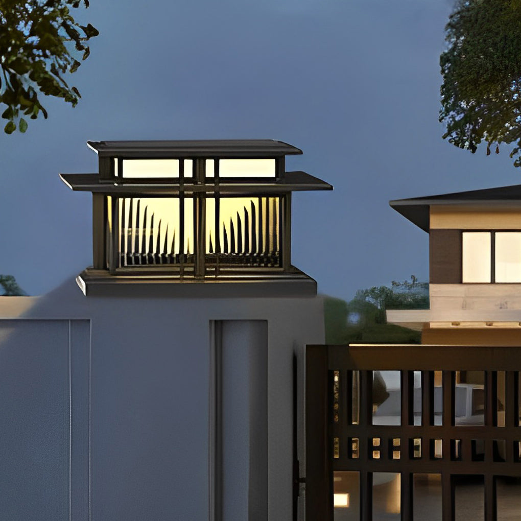 Modern Solar LED Post Cap Light - IP65 Waterproof Pillar Light