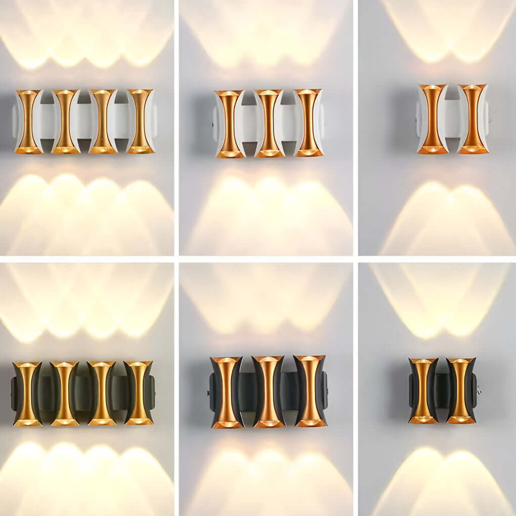 Modern LED Outdoor Wall Sconce - Up Down Light Waterproof IP54