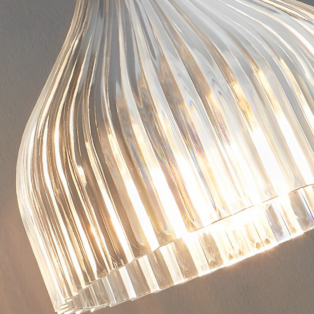 Modern Pleated Wall Sconce with Iron Frame and Soft Diffused Light