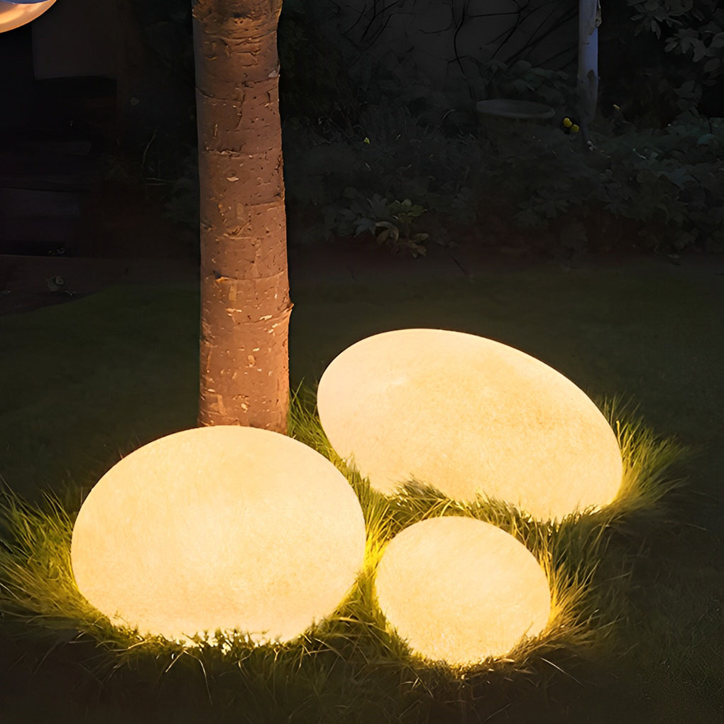 Modern Resin Cobblestone LED Lawn Light Waterproof Outdoor