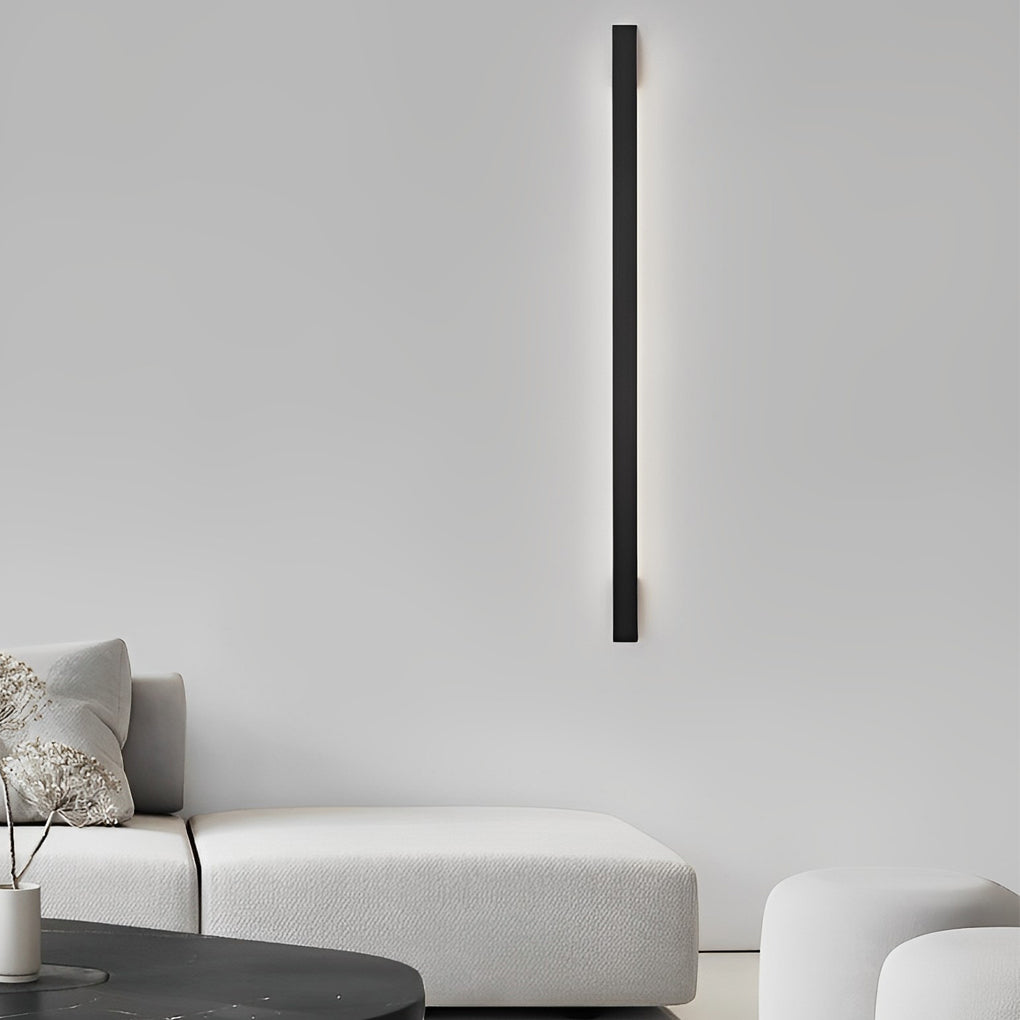 Modern Linear LED Wall Lamp with Three-Step Dimming - Copper & Acrylic