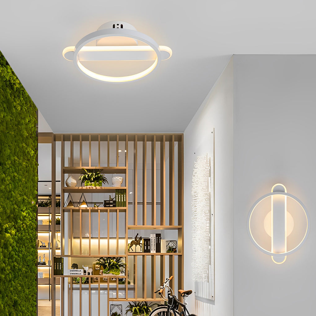 Modern LED Eye Care Wall Light - Circular Aluminum Fixture