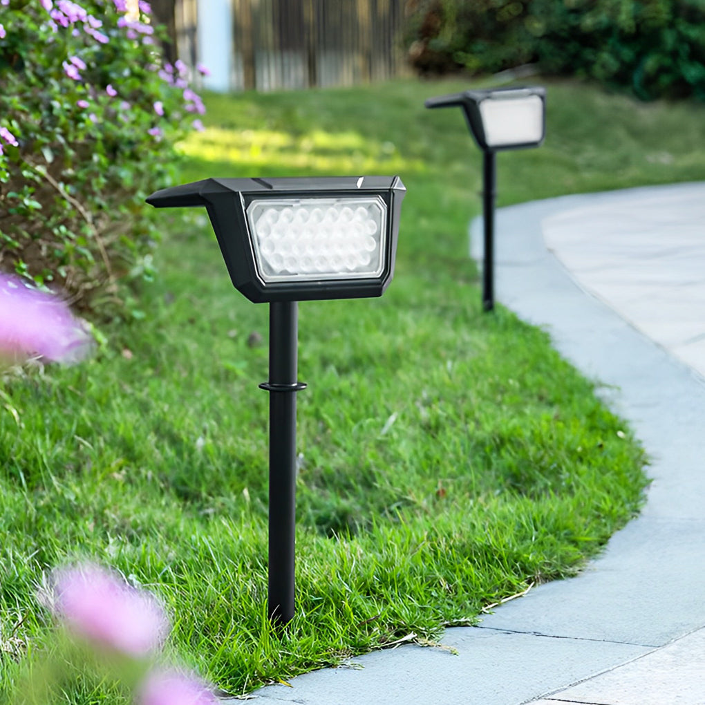 Modern Solar LED Outdoor Lawn Lights - Waterproof IP65 (Set of 2)