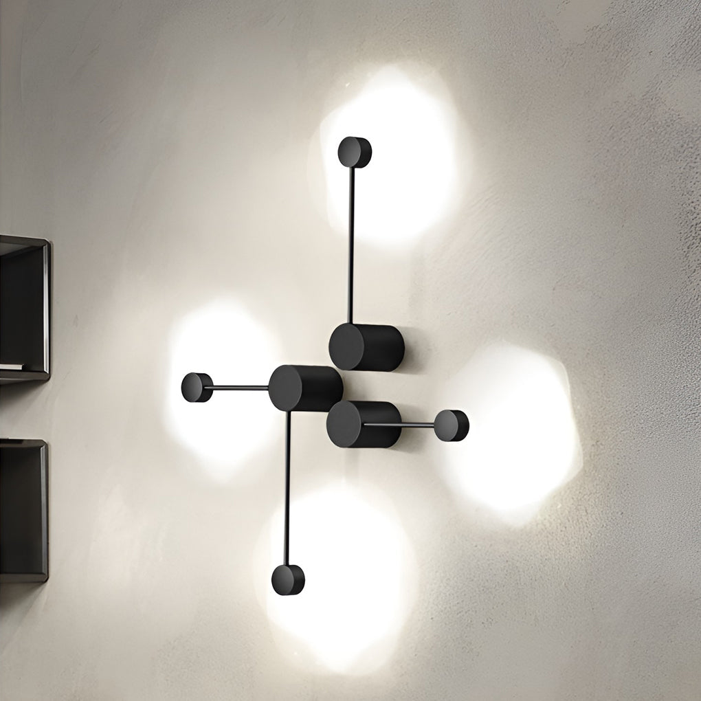 Modern Linear LED Wall Light Black Aluminum Art Sconce