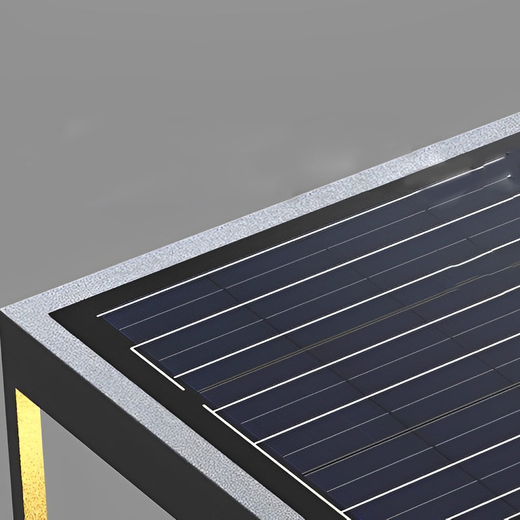 Modern Black Stainless Steel Solar LED Post Cap Light