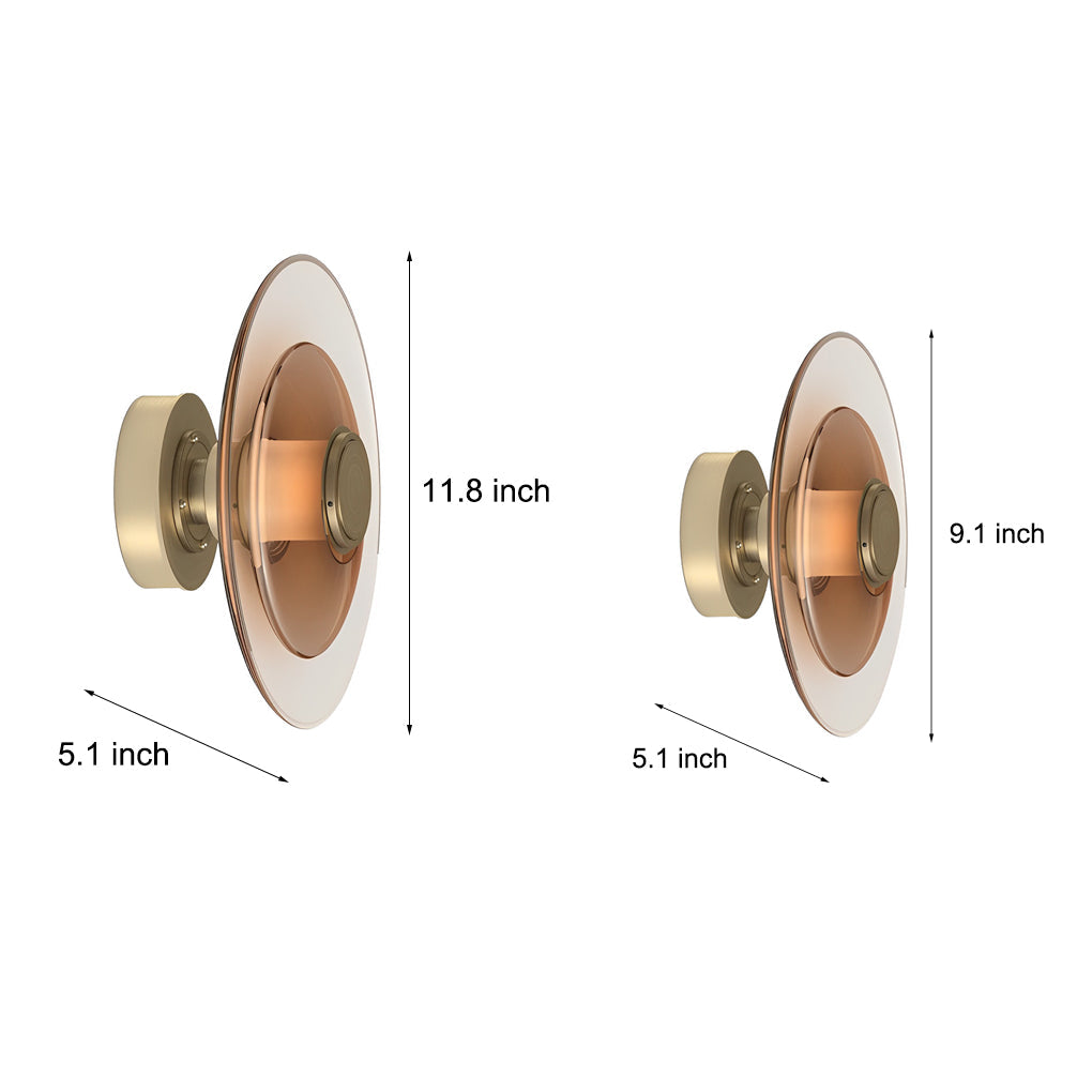 Double Layer Glass Wall Sconce Modern Nordic Lighting