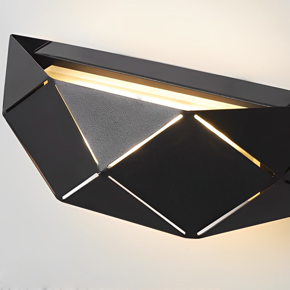 Modern Geometric Iron Acrylic Wall Sconce with Backlight