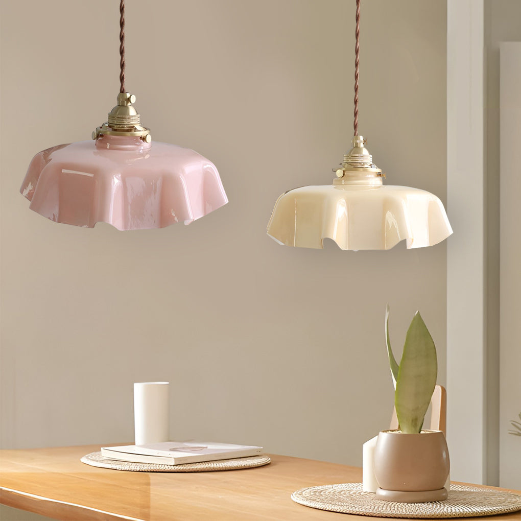 Modern Round Glass Pendant Light 4W Adjustable Island Chandelier