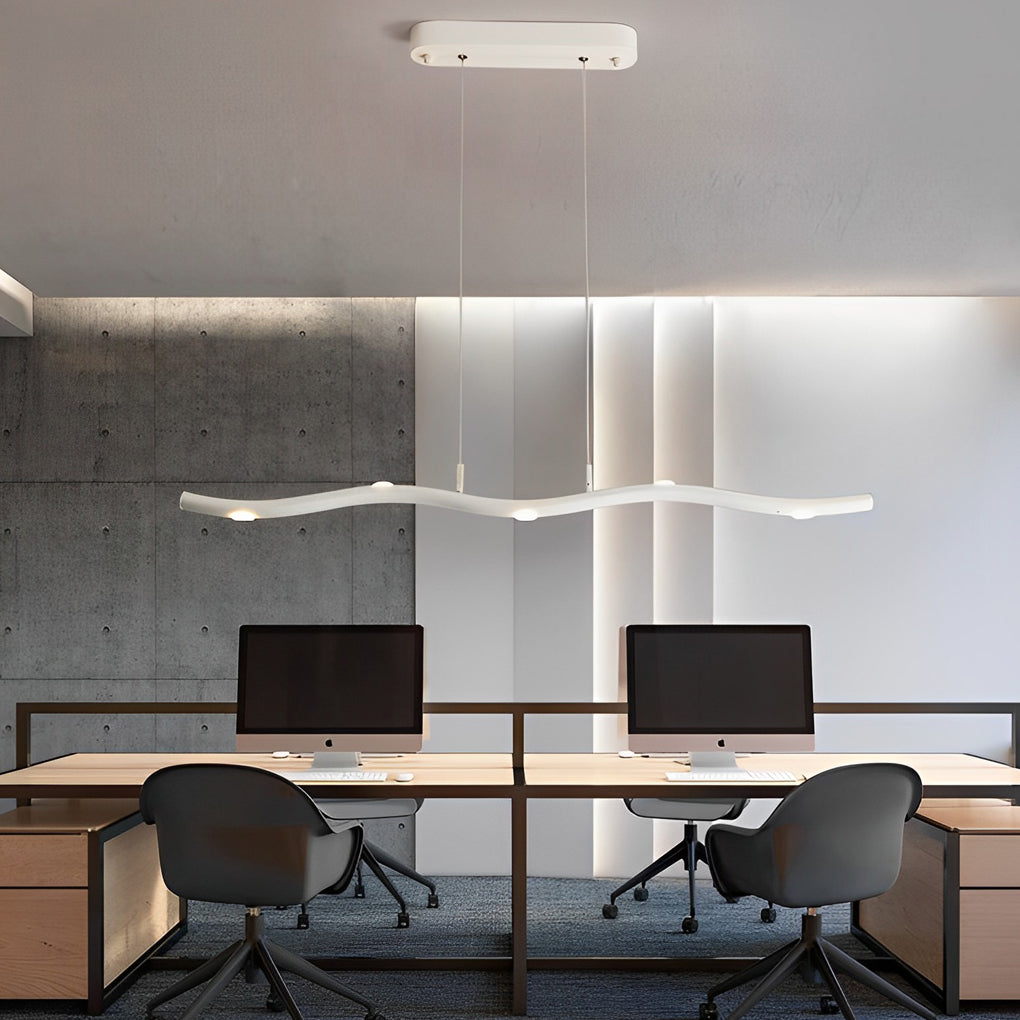 Modern White Acrylic Branch Chandelier with Stepless Dimming