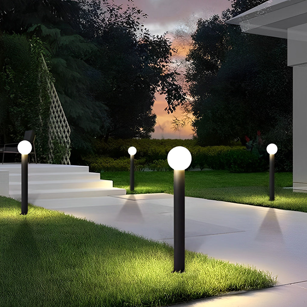 Modern Round Ball LED Pathway Light - Waterproof Outdoor Garden