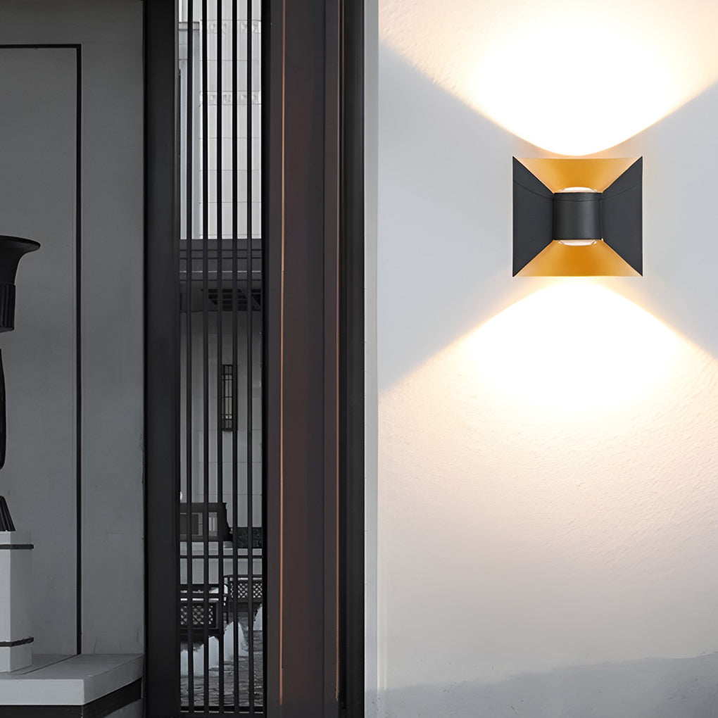 Square LED Outdoor Wall Sconce 6W Waterproof Up Down Light