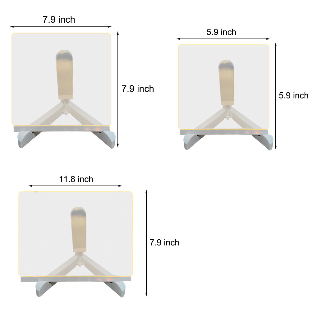 LED Acrylic Writable Message Board Table Lamp with Tripod Stand