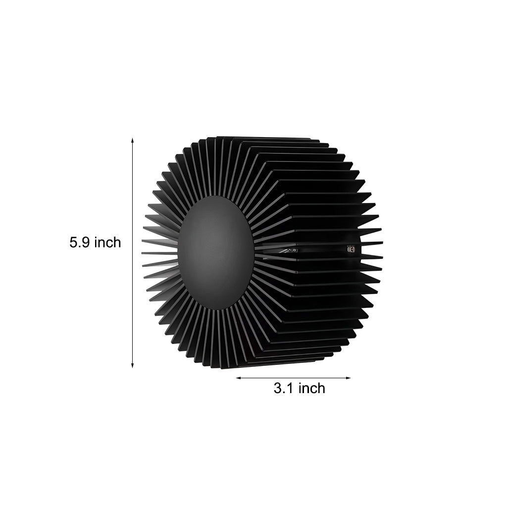 Round Sunflower LED Aluminum Wall Sconce - Modern Decorative Light