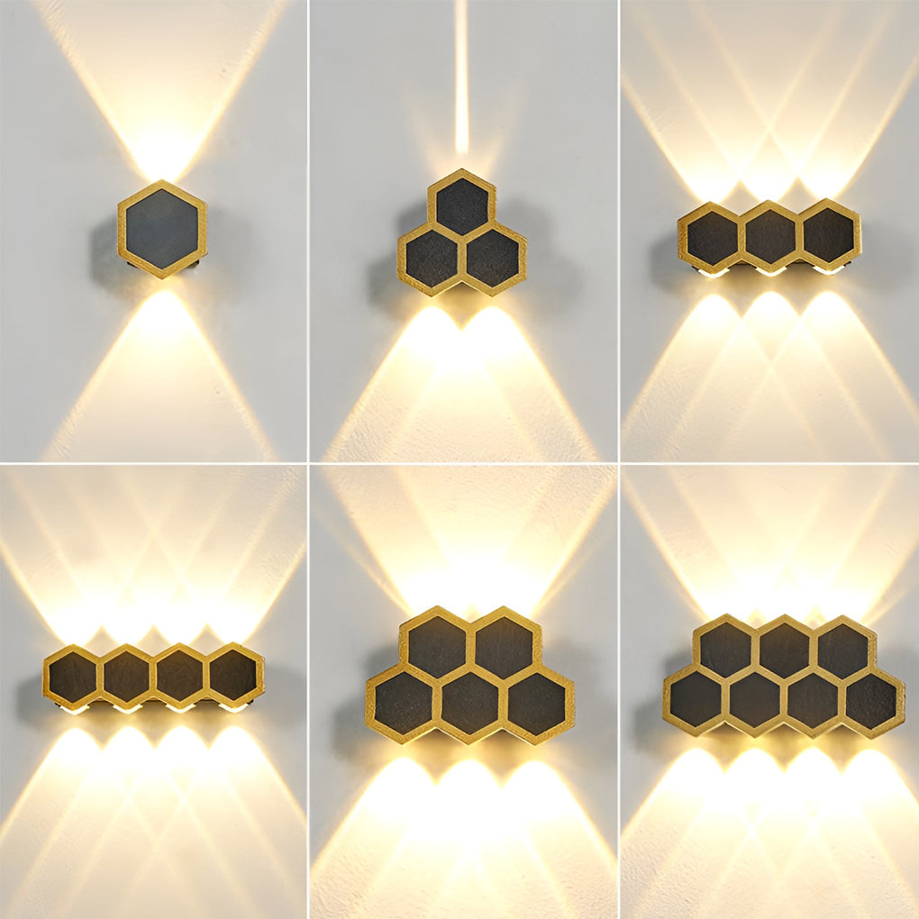 Beehive LED Wall Washer Light Waterproof Outdoor Up Down Sconce