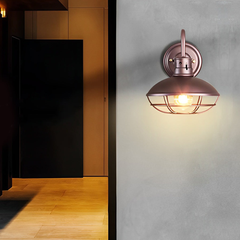 Retro Iron LED Waterproof Outdoor Wall Light - Modern Industrial
