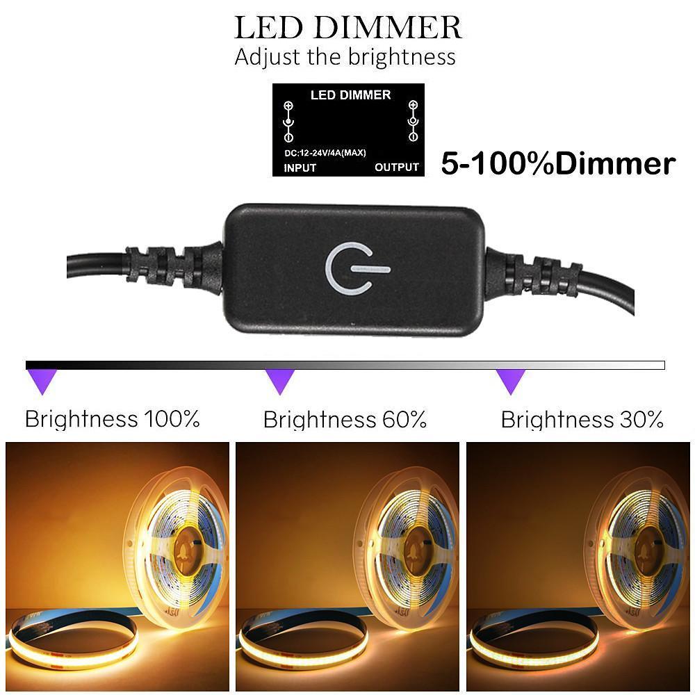 Flexible COB LED Strip Light - Spotless Waterproof Outdoor Lighting