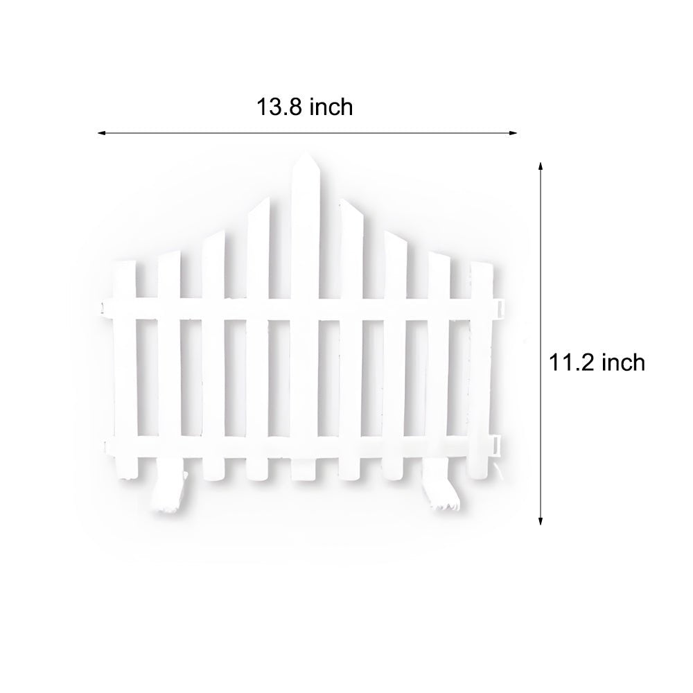 Wave-Shaped Solar LED Garden Fence 8-Pack Modern Outdoor Lighting